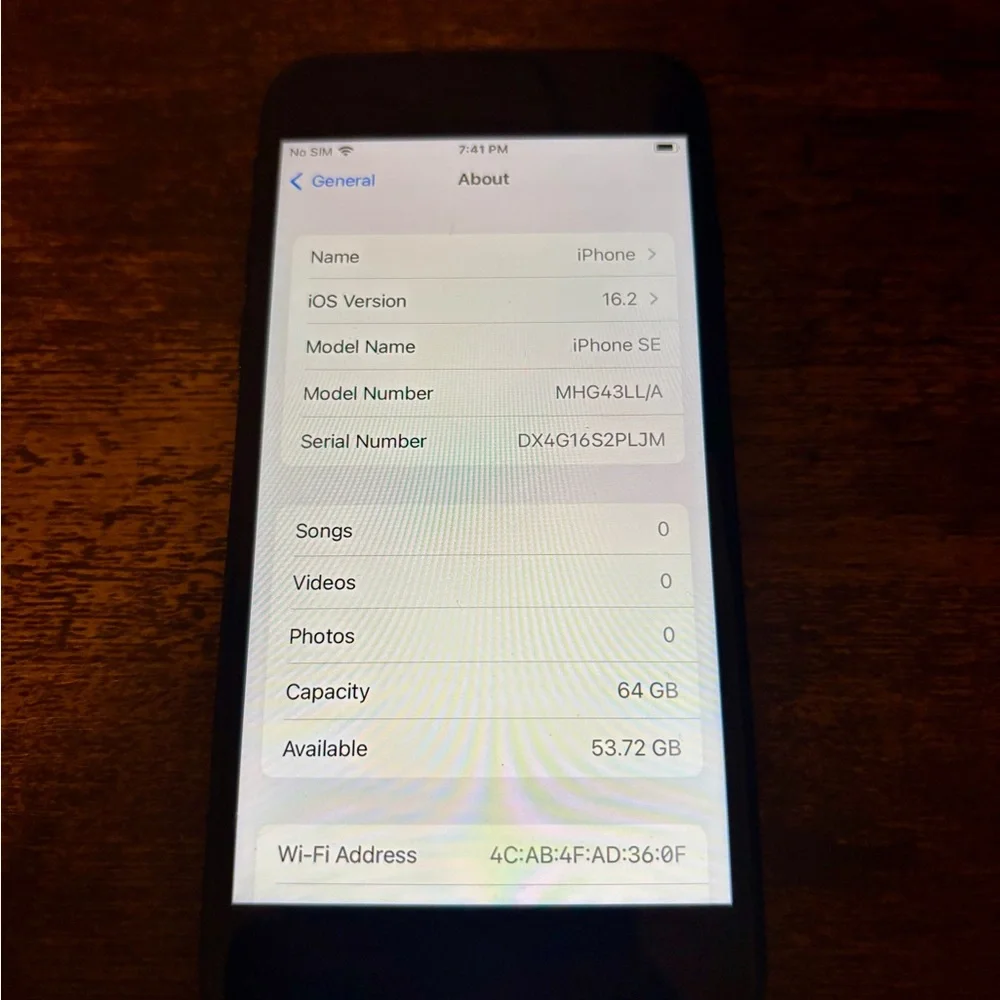 Unlocked Black iPhone SE – 64GB – Excellent Condition